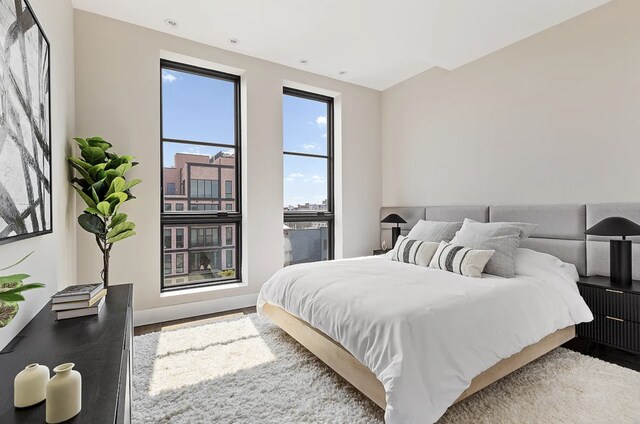 1411 Bushwick Ave Unit 4A, New York City, NY 11207 - bedroom featuring wood finished floors and recessed lighting