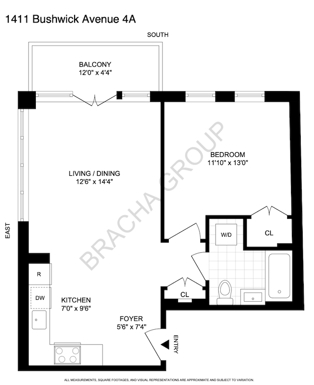 1411 Bushwick Ave Unit 4A, New York City, NY 11207 - home floor plan
