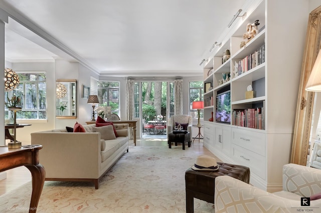 440 E 56th St Unit 1-G, New York City, NY 10022 - living area featuring ornamental molding