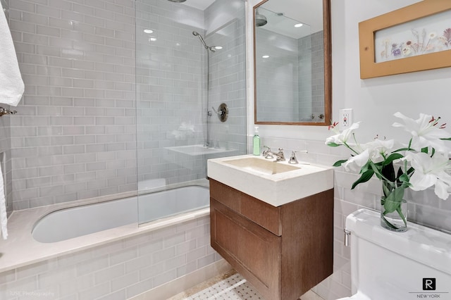 440 E 56th St Unit 1-G, New York City, NY 10022 - full bathroom with tiled shower / bath and vanity
