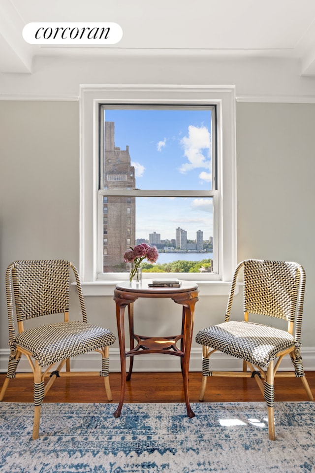 304 W 75th St Unit 9H, New York City, NY 10023 - living area featuring baseboards and wood finished floors