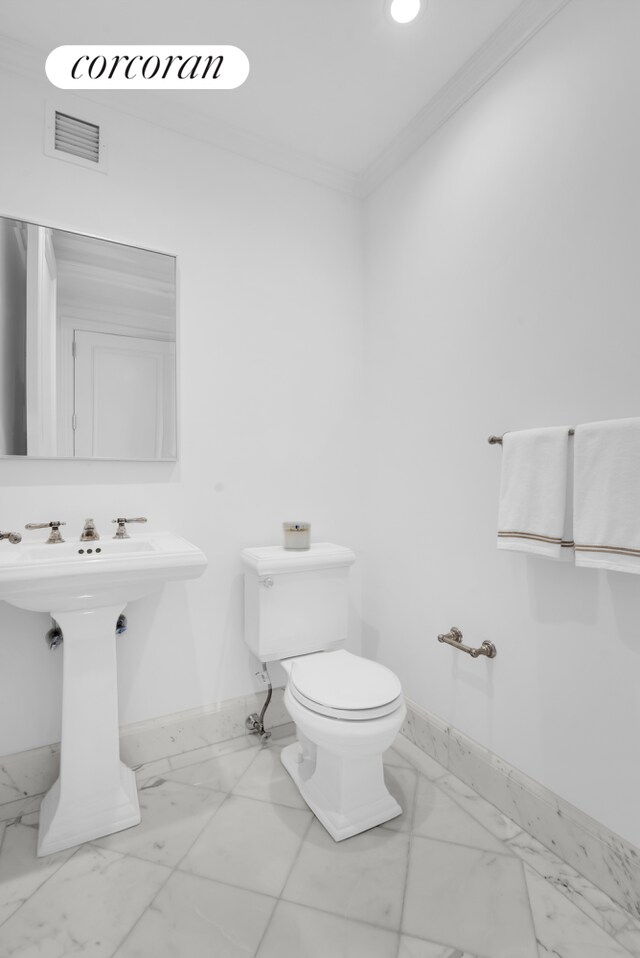 351 E 51st St Unit Ph7A, New York City, NY 10022 - bathroom featuring marble finish floors and recessed lighting