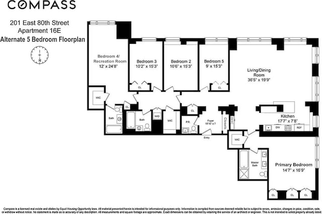 201 E 80th St Unit 16E, New York City, NY 10075 - home floor plan