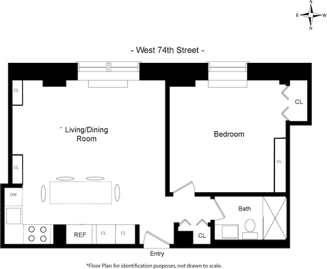 201 W 74th St Unit 8G, New York City, NY 10023 - floor plan / room layout