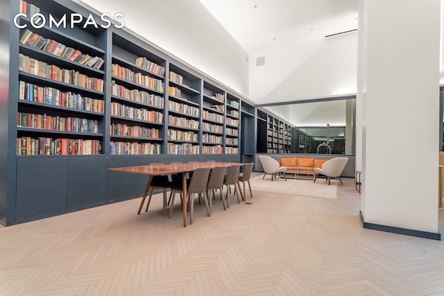 856 Washington Ave Unit 5A, New York City, NY 11238 - dining area with a high ceiling and built in features