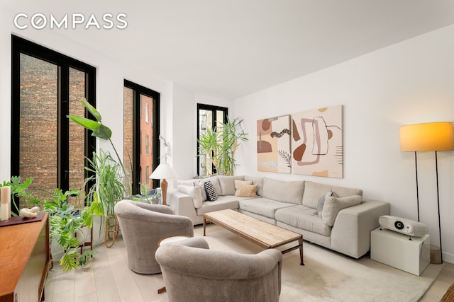 856 Washington Ave Unit 5A, New York City, NY 11238 - living room featuring light wood-style floors