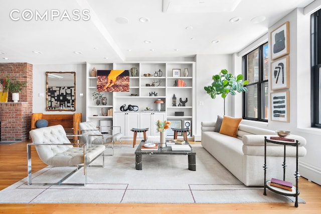 120 W 20th St Ph, Ph, New York City, NY 10011 - living area featuring wood finished floors and recessed lighting