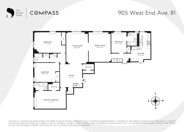 905 W End Ave Unit 81, New York City, NY 10025 - room layout