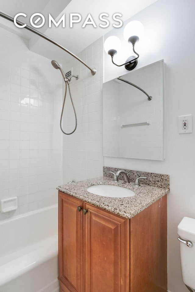 305 E 40th St Unit 14V, New York City, NY 10016 - full bathroom featuring vanity and shower / tub combination
