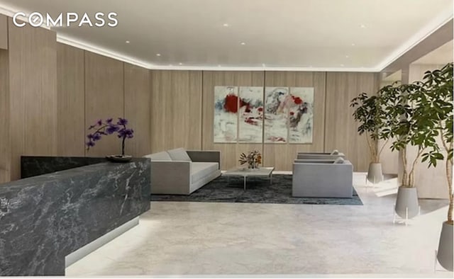305 E 40th St Unit 14V, New York City, NY 10016 - community lobby with wooden walls