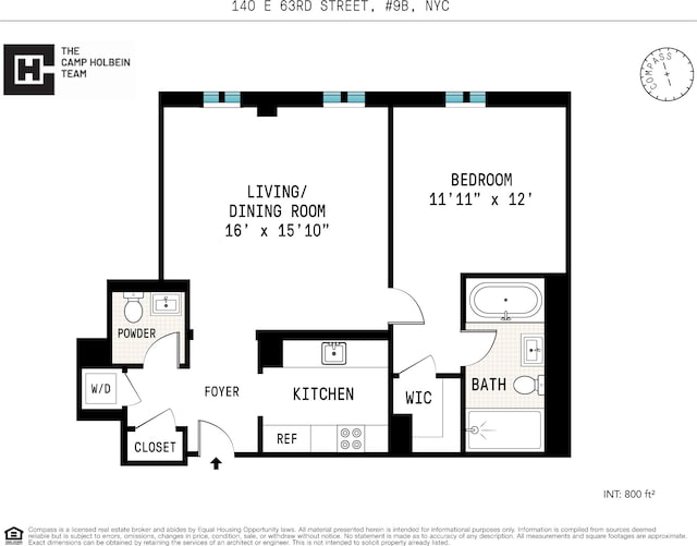 140 E 63rd St Unit 9B, New York City, NY 10065 - home floor plan