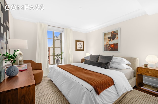 140 E 63rd St Unit 9B, New York City, NY 10065 - bedroom featuring ornamental molding