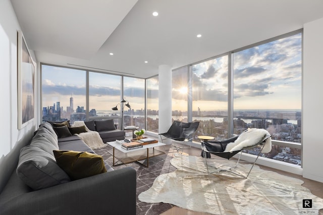 23 E 22nd St Unit 55, New York City, NY 10010 - sunroom featuring a skyline view