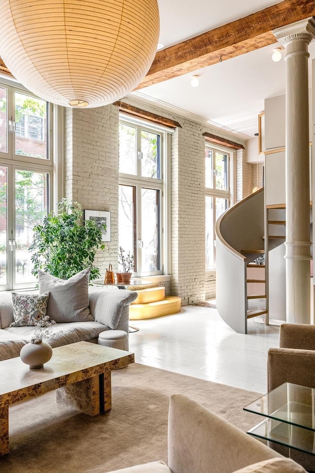 132 Greene St Unit 3R, New York City, NY 10012 - lobby with brick wall