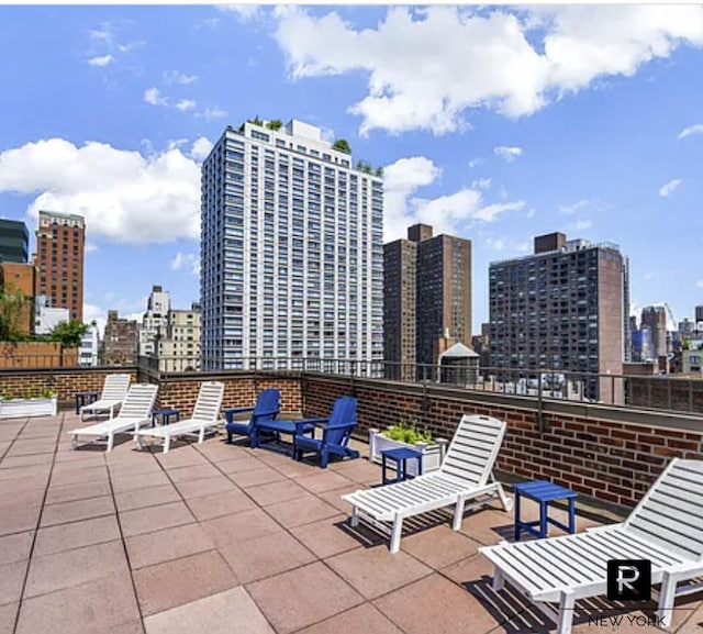 233 E 69th St Unit 3-O, New York City, NY 10021 - view of patio with a skyline view