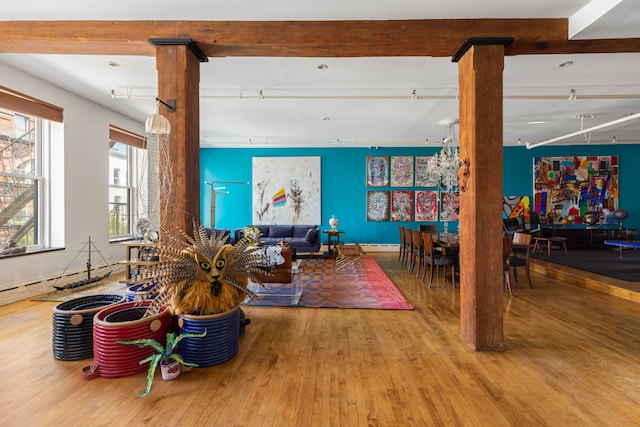 351 W Broadway Unit 4, New York City, NY 10013 - living area with wood finished floors
