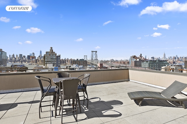 138 Broadway Unit 5G, New York City, NY 11211 - view of patio featuring a view of skyline