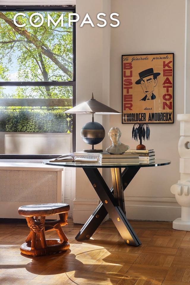 270 Riverside Dr Unit 2C, New York City, NY 10025 - dining space with radiator heating unit