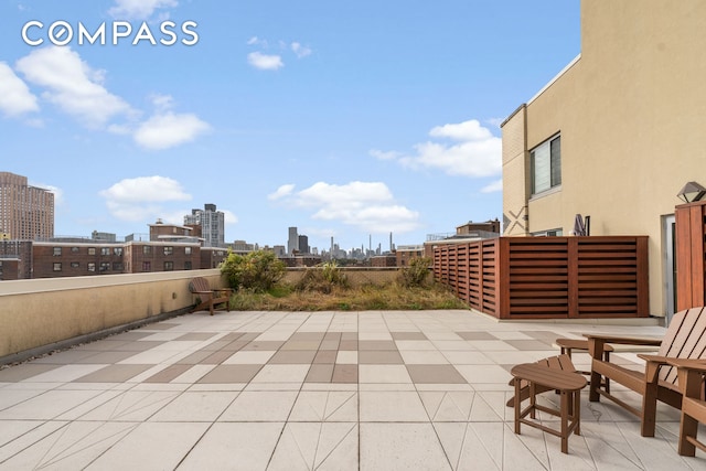 40 W 116th St Unit B302, New York City, NY 10026 - view of patio / terrace with a view of skyline