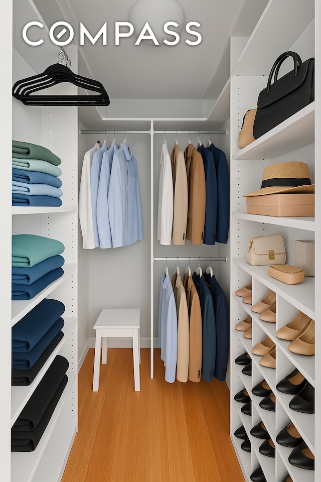 40 W 116th St Unit B302, New York City, NY 10026 - spacious closet with wood finished floors