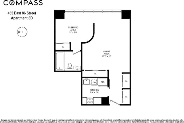 455 E 86th St Unit 8D, New York City, NY 10028 - floor plan / room layout