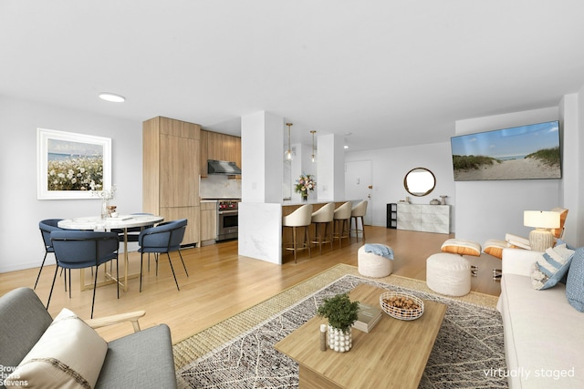 7 E 14th St Unit 905, New York City, NY 10003 - living area featuring light wood-type flooring
