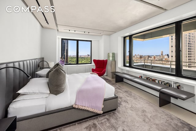 301 W 57th St Unit 36C, New York City, NY 10019 - bedroom featuring track lighting