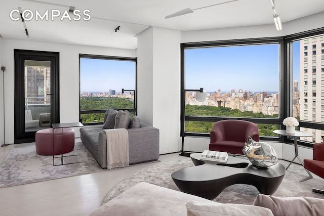 301 W 57th St Unit 36C, New York City, NY 10019 - living area featuring a skyline view