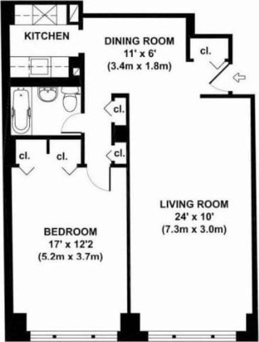 35 E 38th St Unit 3C, New York City, NY 10016 - floor plan / room layout