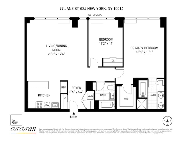 99 Jane St Unit 2J, New York City, NY 10014 - home floor plan