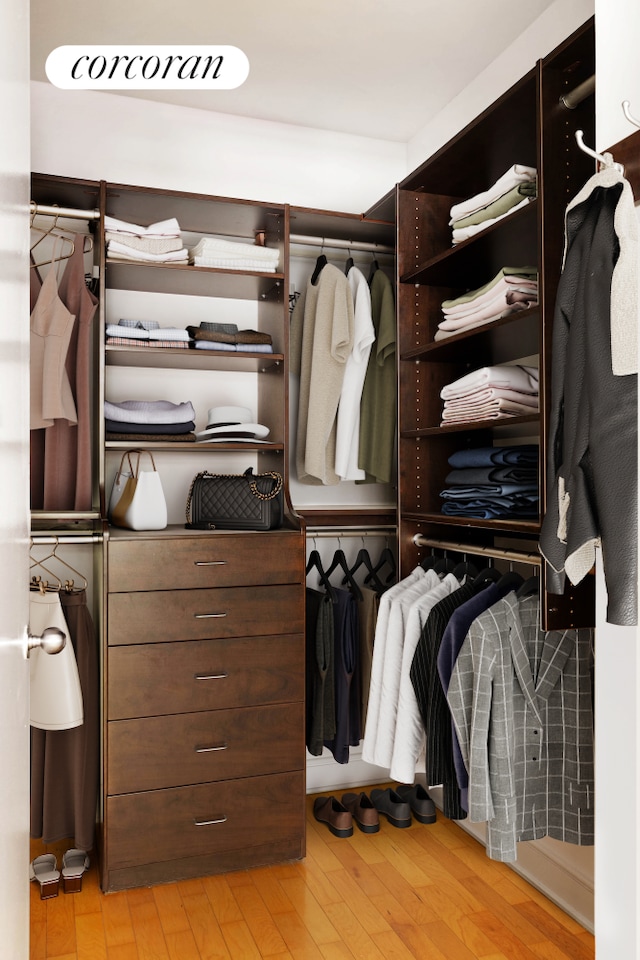 99 Jane St Unit 2J, New York City, NY 10014 - walk in closet with light wood-type flooring
