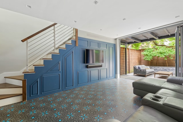 146 St Johns Place, New York City, NY 11217 - living room with stairs