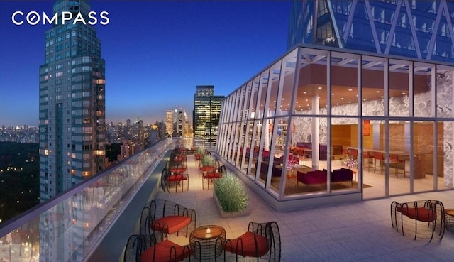322 W 57th St Unit 33U, New York City, NY 10019 - balcony featuring a city view