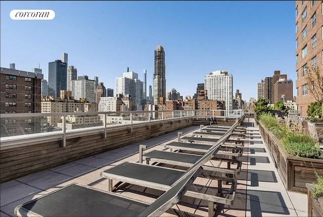 360 E 72nd St Unit C2003, New York City, NY 10021 - view of patio featuring a skyline view