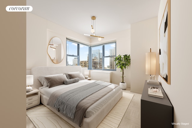 360 E 72nd St Unit C2003, New York City, NY 10021 - bedroom featuring a city view and baseboards