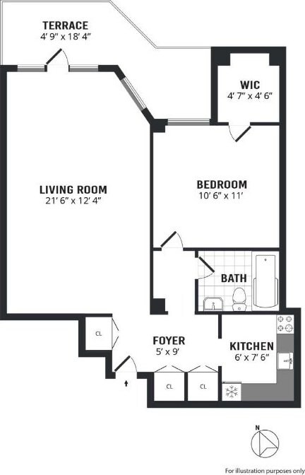 80 Park Ave Unit 12F, New York City, NY 10016 - view of floor plan / room layout