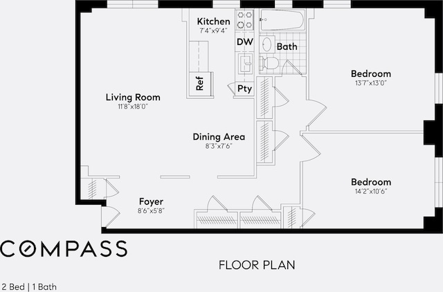 345 W 145th St Unit 8C3, New York City, NY 10031 - room layout