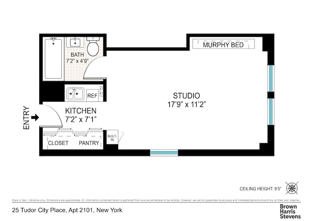 25 Tudor City Pl Unit 2101, New York City, NY 10017 - room layout