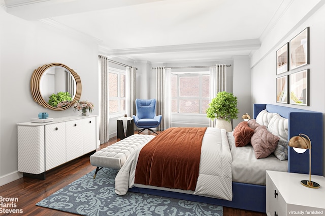 2 Beekman Pl Unit 5Ag, New York City, NY 10022 - bedroom with wood finished floors and crown molding