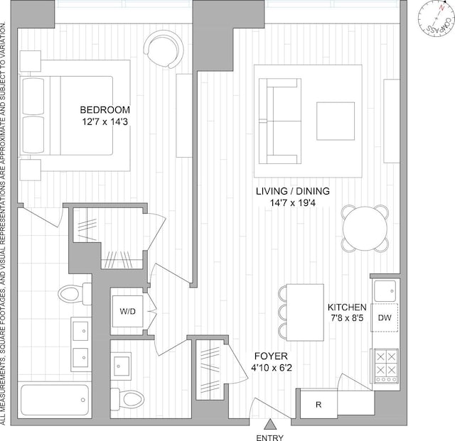 75 Wall St Unit 25K, New York City, NY 10005 - view of home floor plan