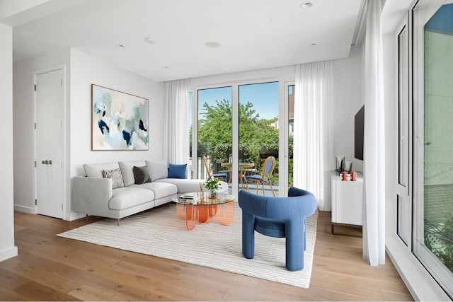 128 Woodpoint Rd Unit 2, New York City, NY 11211 - living area featuring light wood-style flooring and baseboards