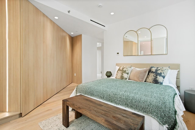128 Woodpoint Rd Unit 2, New York City, NY 11211 - bedroom featuring light wood finished floors and recessed lighting