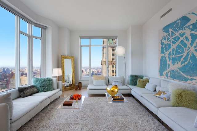 30 Park Pl Unit 64B, New York City, NY 10007 - living room featuring plenty of natural light