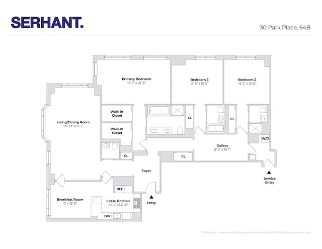 30 Park Pl Unit 64B, New York City, NY 10007 - view of room layout