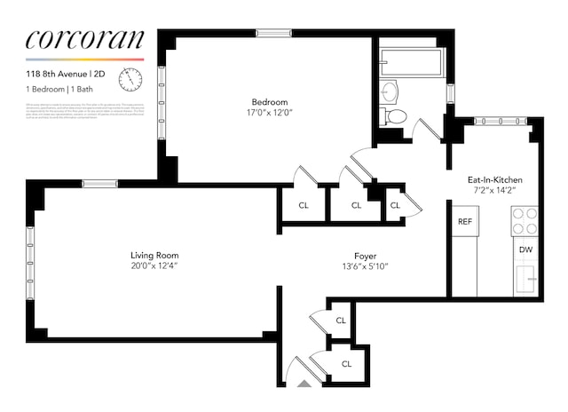 118 8th Ave Unit 2D, New York City, NY 11215 - home floor plan