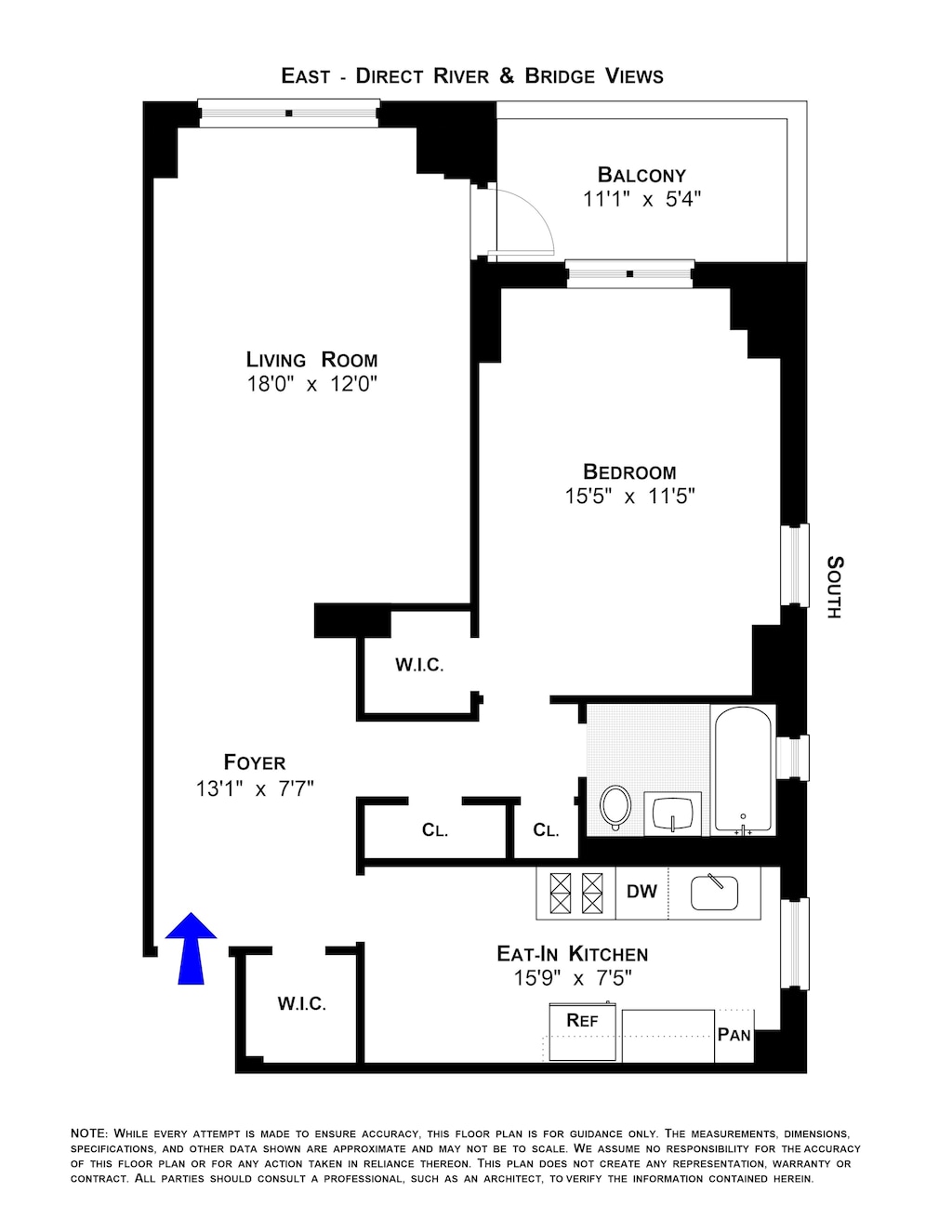 455 Fdr Dr Unit B807, New York City, NY 10002 - view of floor plan / room layout