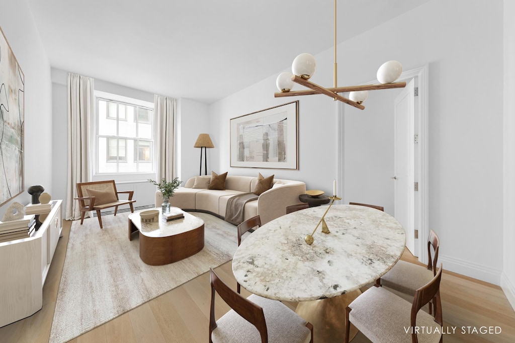1 Wall St Unit 932, New York City, NY 10005 - living area with wood finished floors and baseboards