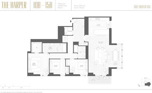 310 E 86th St Unit 14B, New York City, NY 10028 - floor plan / room layout
