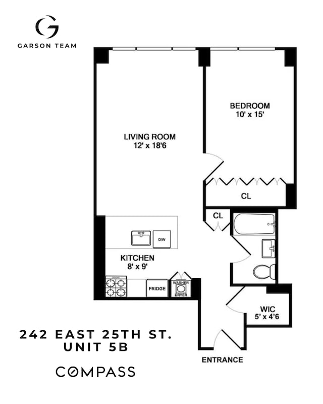 242 E 25th St Unit 5B, New York City, NY 10010 - home floor plan