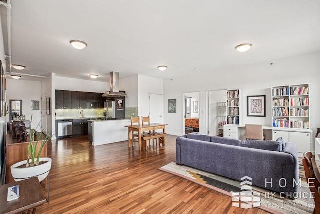 1610 Dekalb Ave Unit 5A, New York City, NY 11237 - living area with light wood-style flooring